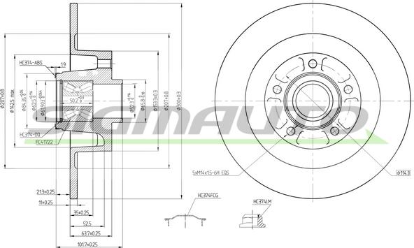 SIGMAUTO DBB729S - Спирачен диск vvparts.bg