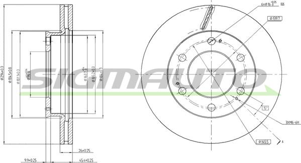 SIGMAUTO DBC547V - Спирачен диск vvparts.bg