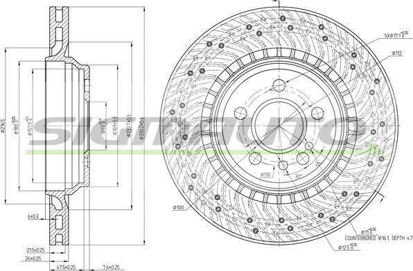 SIGMAUTO DBC183V - Спирачен диск vvparts.bg