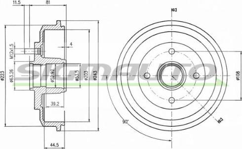 SIGMAUTO DR5591 - Спирачен барабан vvparts.bg