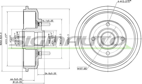 SIGMAUTO DR5654 - Спирачен барабан vvparts.bg