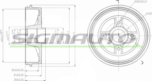 SIGMAUTO DR5396 - Спирачен барабан vvparts.bg