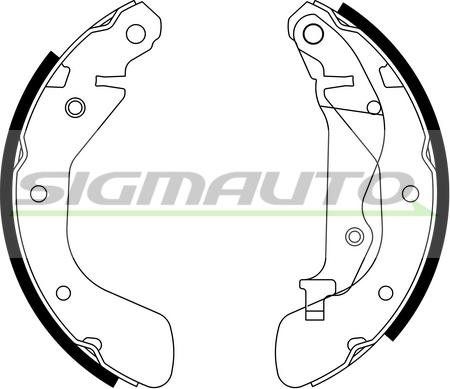 SIGMAUTO SFA633 - Комплект спирачна челюст vvparts.bg