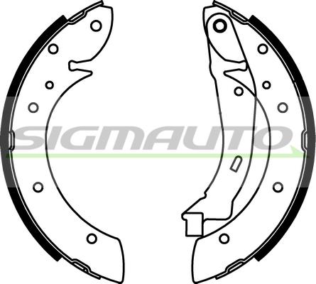 SIGMAUTO SFA106 - Комплект спирачна челюст vvparts.bg