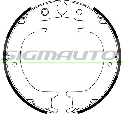 SIGMAUTO SFA894 - Комплект спирачна челюст, ръчна спирачка vvparts.bg