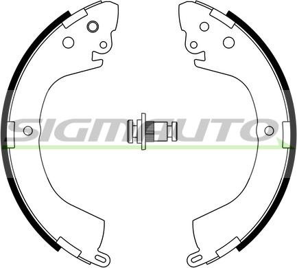 SIGMAUTO SFA824 - Комплект спирачна челюст vvparts.bg