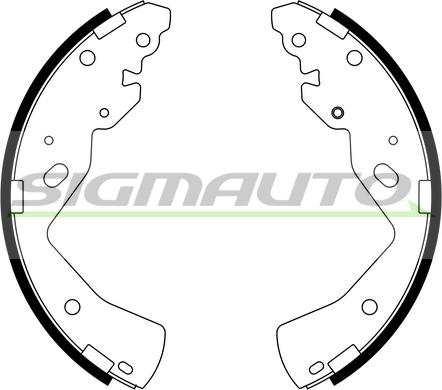 SIGMAUTO SFA798 - Комплект спирачна челюст vvparts.bg