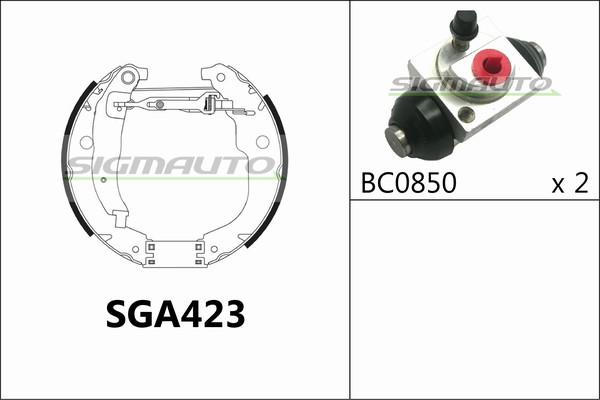 SIGMAUTO SGA423 - Комплект спирачна челюст vvparts.bg