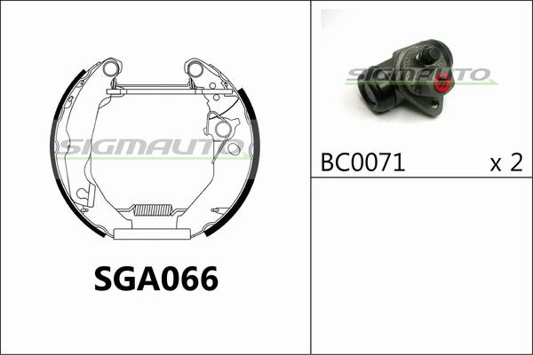 SIGMAUTO SGA066 - Комплект спирачна челюст vvparts.bg