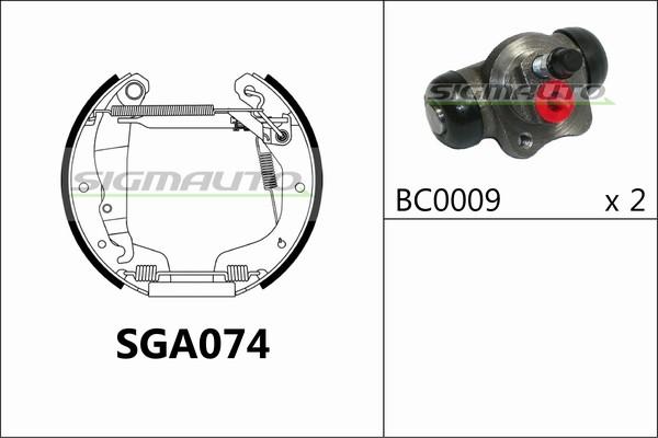 SIGMAUTO SGA074 - Комплект спирачна челюст vvparts.bg