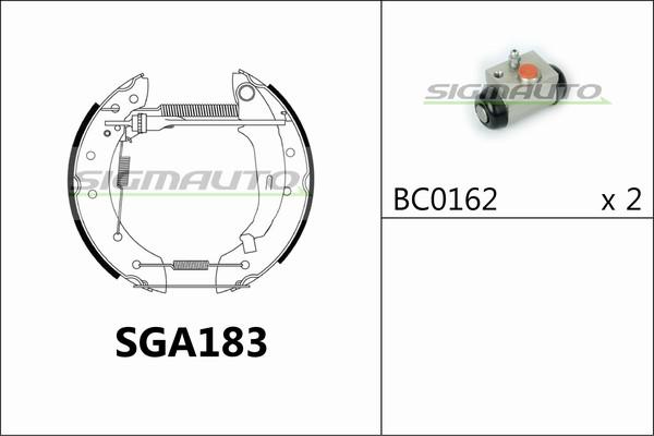 SIGMAUTO SGA183 - Комплект спирачна челюст vvparts.bg