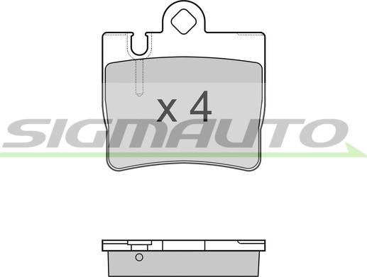 SIGMAUTO SPA999 - Комплект спирачно феродо, дискови спирачки vvparts.bg