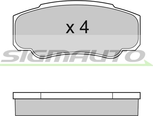 SIGMAUTO SPA996TR - Комплект спирачно феродо, дискови спирачки vvparts.bg