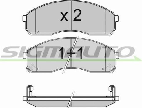 SIGMAUTO SPA991 - Комплект спирачно феродо, дискови спирачки vvparts.bg