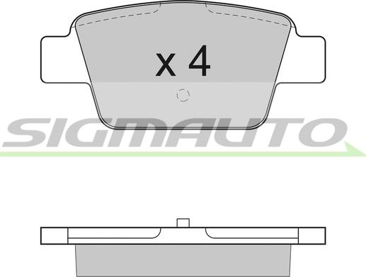 SIGMAUTO SPA947 - Комплект спирачно феродо, дискови спирачки vvparts.bg