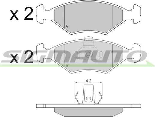 SIGMAUTO SPA959 - Комплект спирачно феродо, дискови спирачки vvparts.bg