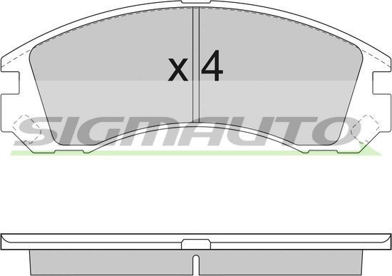 SIGMAUTO SPA953 - Комплект спирачно феродо, дискови спирачки vvparts.bg