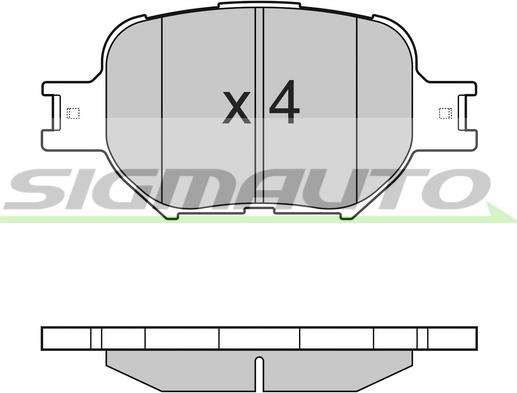 SIGMAUTO SPA963 - Комплект спирачно феродо, дискови спирачки vvparts.bg