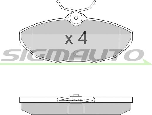 SIGMAUTO SPA934 - Комплект спирачно феродо, дискови спирачки vvparts.bg