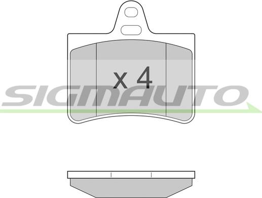 SIGMAUTO SPA938 - Комплект спирачно феродо, дискови спирачки vvparts.bg