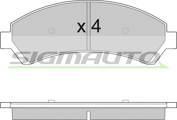 SIGMAUTO SPA920 - Комплект спирачно феродо, дискови спирачки vvparts.bg