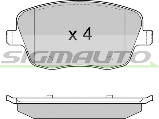 SIGMAUTO SPA973 - Комплект спирачно феродо, дискови спирачки vvparts.bg