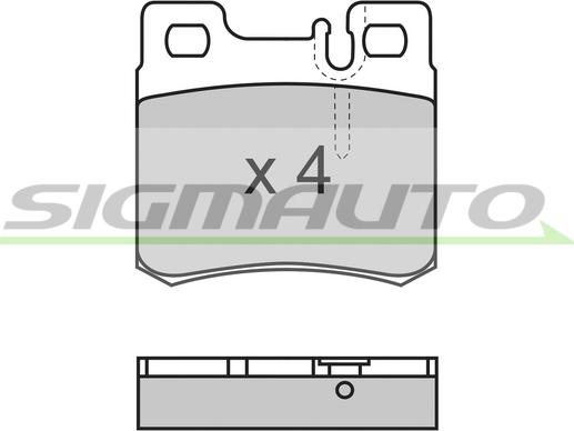 SIGMAUTO SPA495 - Комплект спирачно феродо, дискови спирачки vvparts.bg