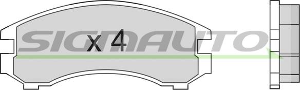 SIGMAUTO SPA441 - Комплект спирачно феродо, дискови спирачки vvparts.bg