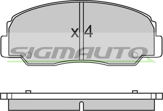 SIGMAUTO SPA461 - Комплект спирачно феродо, дискови спирачки vvparts.bg