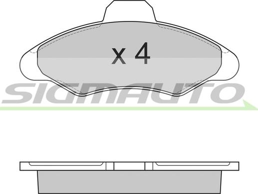 SIGMAUTO SPA462 - Комплект спирачно феродо, дискови спирачки vvparts.bg