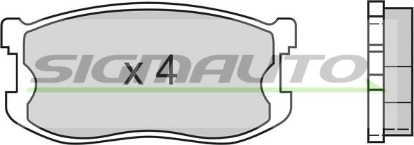 SIGMAUTO SPA405 - Комплект спирачно феродо, дискови спирачки vvparts.bg