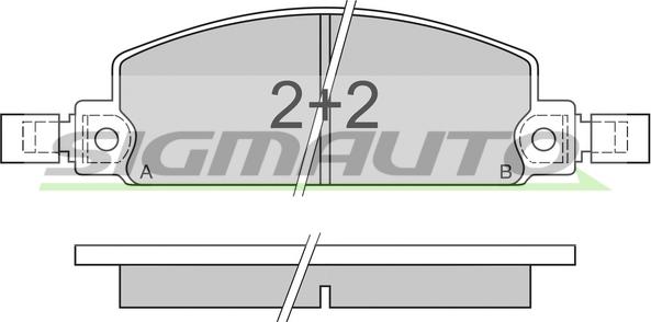 SIGMAUTO SPA413 - Комплект спирачно феродо, дискови спирачки vvparts.bg