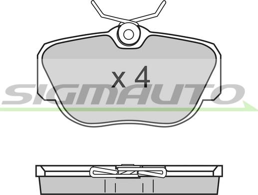 SIGMAUTO SPA425 - Комплект спирачно феродо, дискови спирачки vvparts.bg