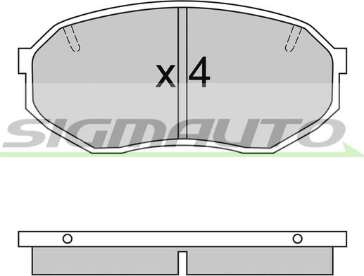 SIGMAUTO SPA421 - Комплект спирачно феродо, дискови спирачки vvparts.bg