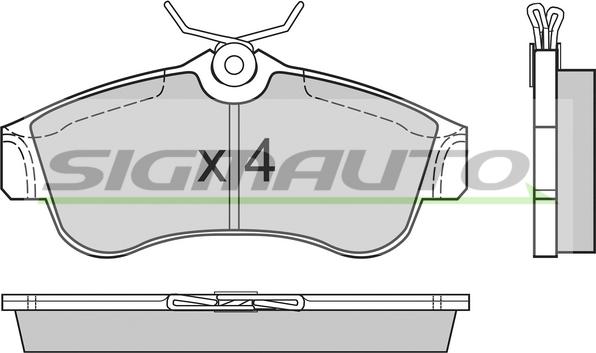 SIGMAUTO SPA470 - Комплект спирачно феродо, дискови спирачки vvparts.bg