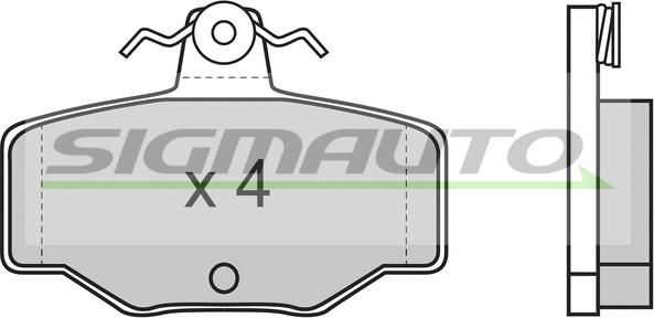 SIGMAUTO SPA471 - Комплект спирачно феродо, дискови спирачки vvparts.bg