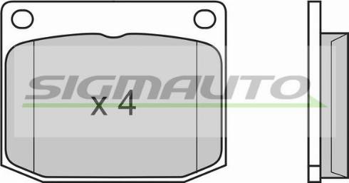 SIGMAUTO SPA594 - Комплект спирачно феродо, дискови спирачки vvparts.bg