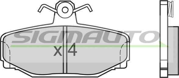 SIGMAUTO SPA542 - Комплект спирачно феродо, дискови спирачки vvparts.bg