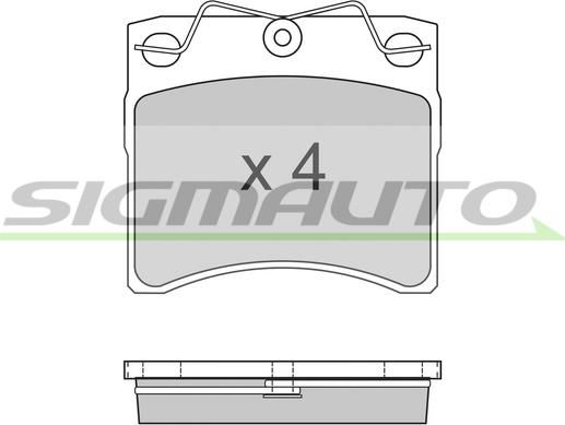 SIGMAUTO SPA554 - Комплект спирачно феродо, дискови спирачки vvparts.bg