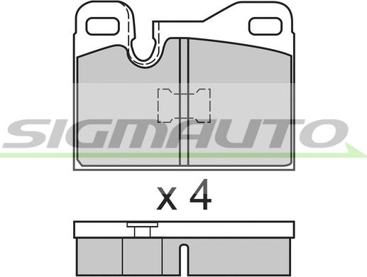SIGMAUTO SPA555 - Комплект спирачно феродо, дискови спирачки vvparts.bg