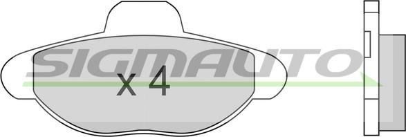 SIGMAUTO SPA552 - Комплект спирачно феродо, дискови спирачки vvparts.bg