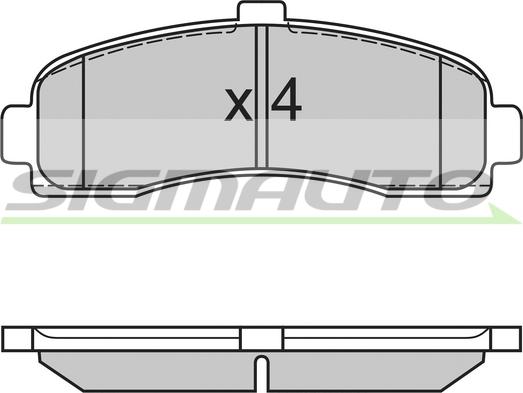 SIGMAUTO SPA563 - Комплект спирачно феродо, дискови спирачки vvparts.bg