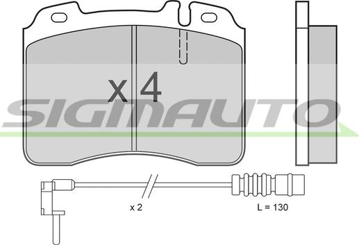 SIGMAUTO SPA506 - Комплект спирачно феродо, дискови спирачки vvparts.bg