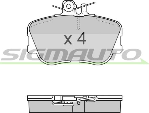 SIGMAUTO SPA586 - Комплект спирачно феродо, дискови спирачки vvparts.bg