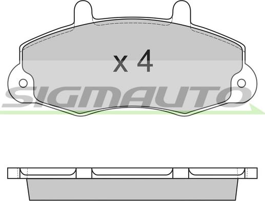 SIGMAUTO SPA525 - Комплект спирачно феродо, дискови спирачки vvparts.bg