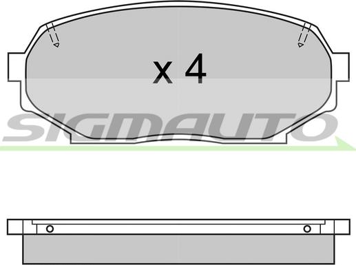SIGMAUTO SPA571 - Комплект спирачно феродо, дискови спирачки vvparts.bg