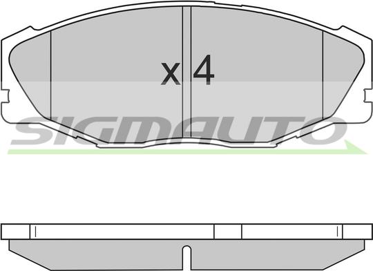 SIGMAUTO SPA697 - Комплект спирачно феродо, дискови спирачки vvparts.bg
