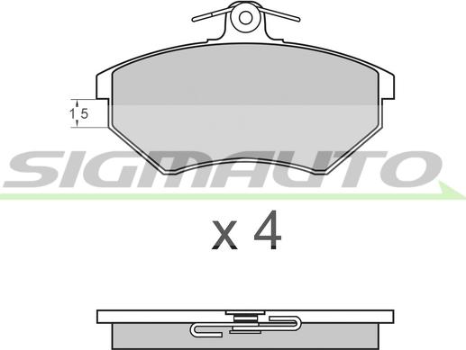 SIGMAUTO SPA641 - Комплект спирачно феродо, дискови спирачки vvparts.bg