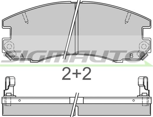 AUTO DELTA DP038 - Комплект спирачно феродо, дискови спирачки vvparts.bg