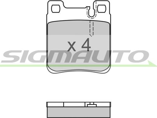 SIGMAUTO SPA653 - Комплект спирачно феродо, дискови спирачки vvparts.bg
